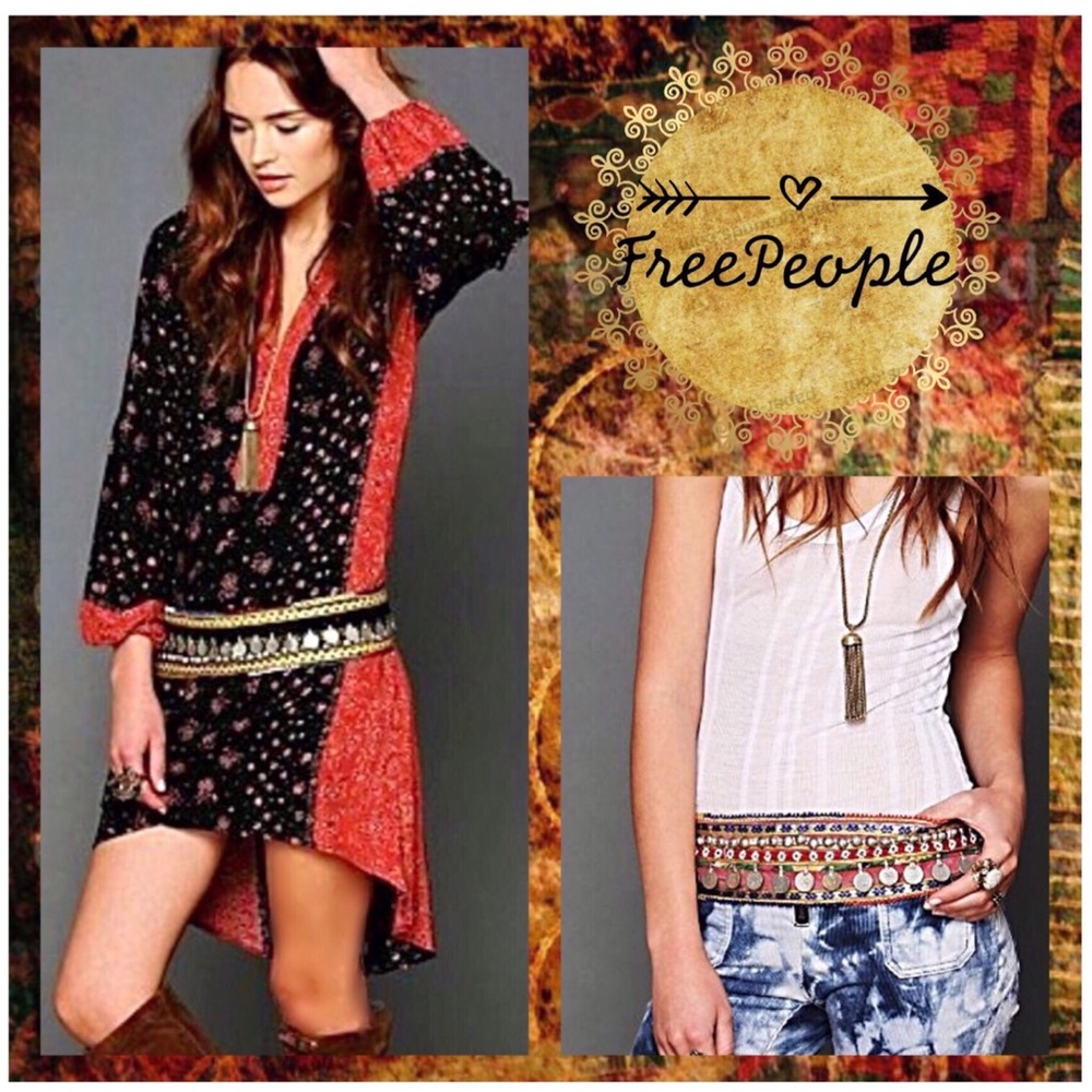 Free People Kuchi Coin Obi Belt